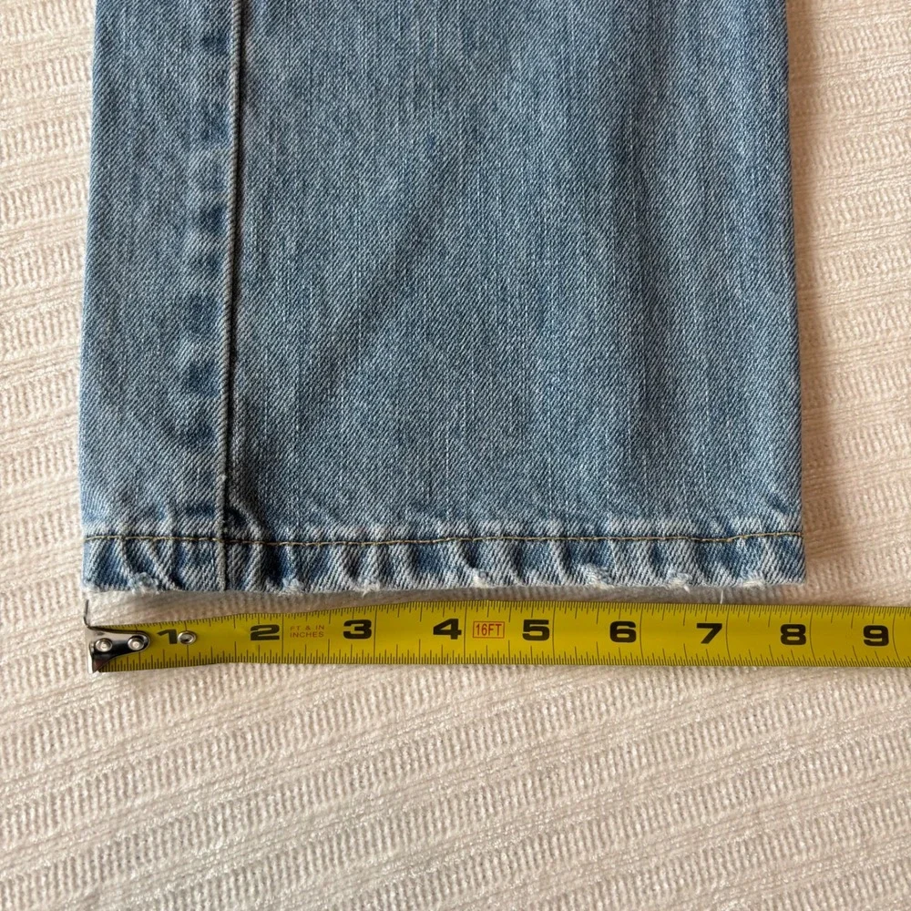 Levi Strauss‎ Men Light Wash Blue Straight Leg Denim Jeans 33x32